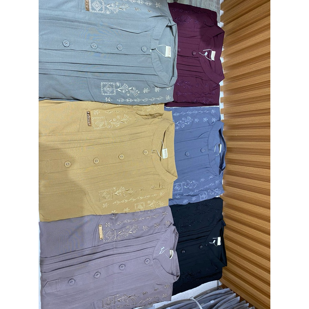 [MERRY] GAMIS JUMBO LD 120. GAMIS BAHAN JASMINE PRMEIUM KOMBINASI BORDIR MEWAH TERBARU