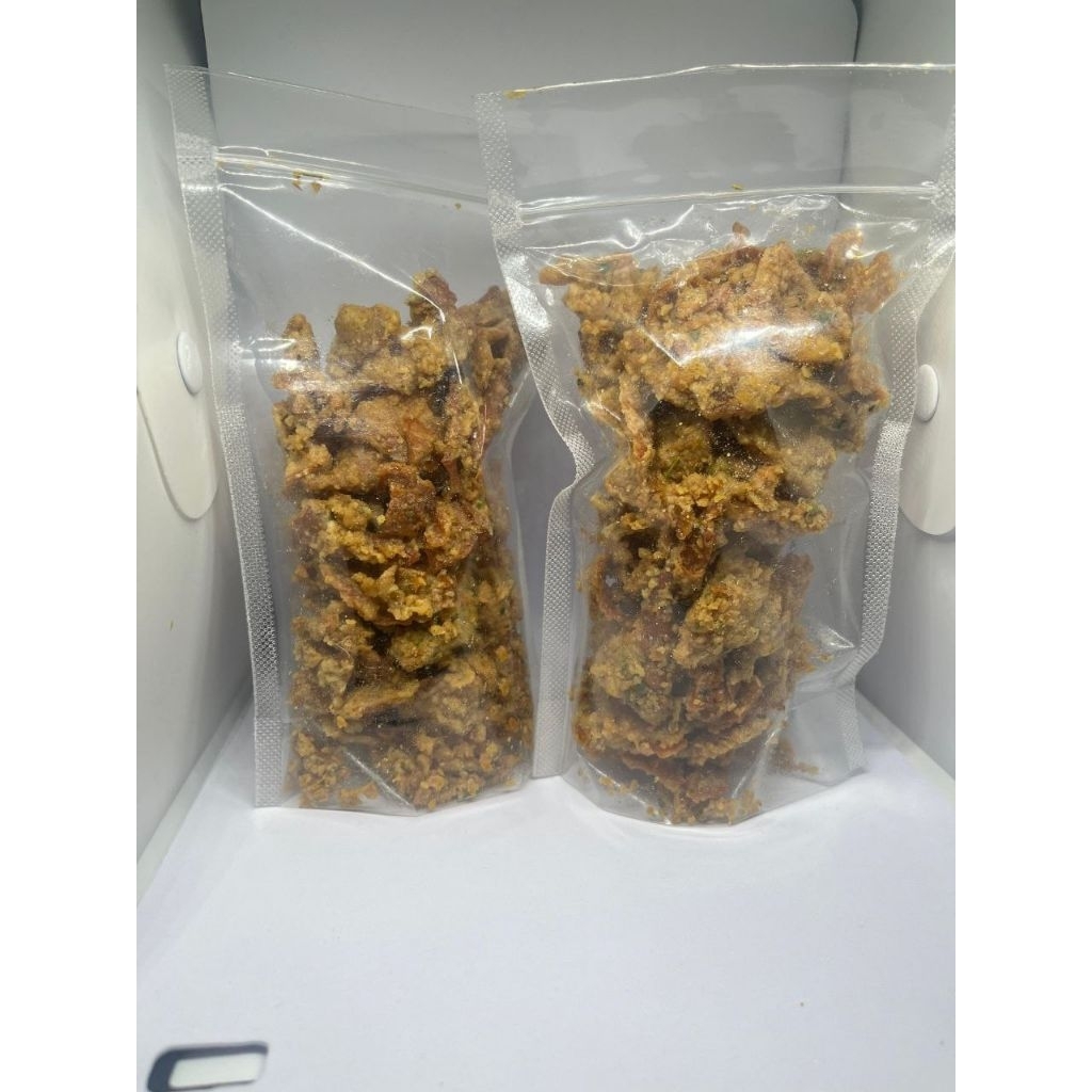 

KULIT AYAM CRISPY Original Asin dan Pedas 130 gram | Kulit Ayam Crispy Daun Jeruk 130gr