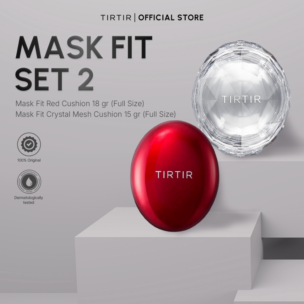 TIRTIR Mask Fit Set 2 [Mask Fit Red Cushion + Mask Fit Crystal Mesh Cushion]