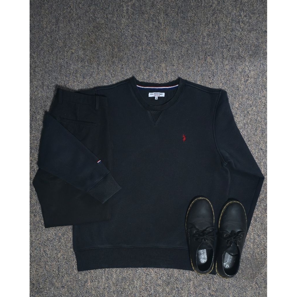Crewneck us polo red logo