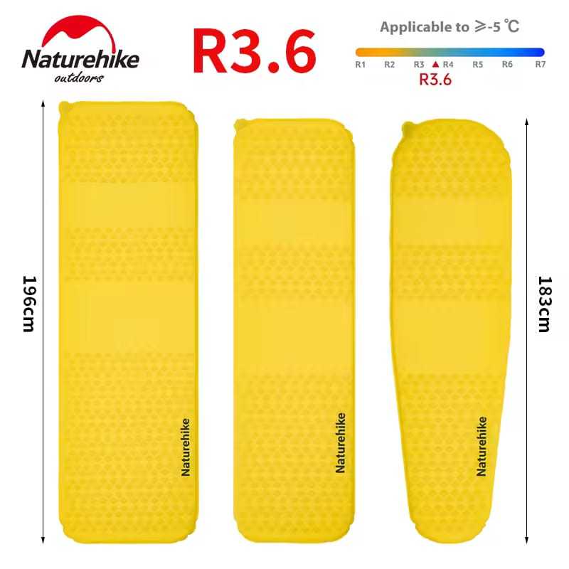 MATRAS ANGIN R3.6 ULTRALIGHT AUTOMATIC INFLATABLE CUSHION NATUREHIKE CNK2550WS033