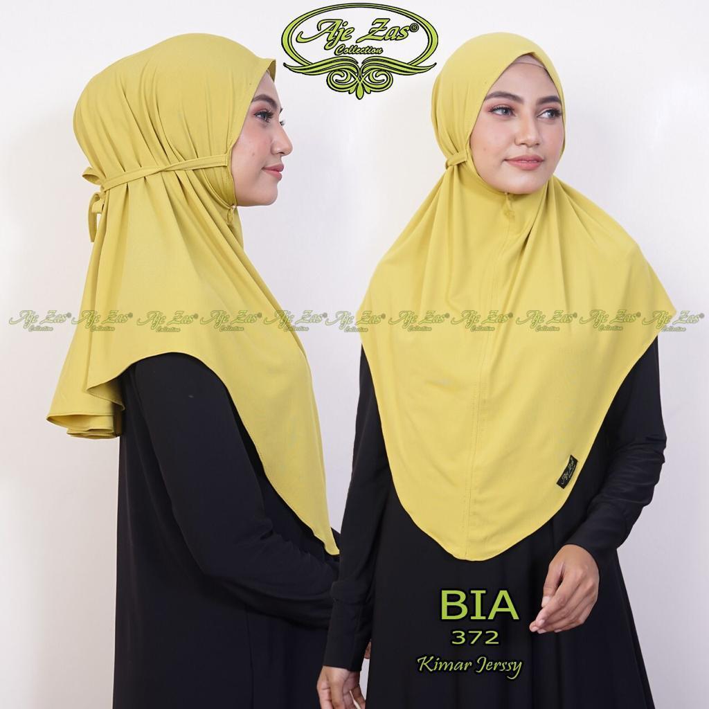 AJE ZAS - Hijab/Khimar/Kerudung Bergo Non Pet Tali Kode-BIA Bahan Jersey