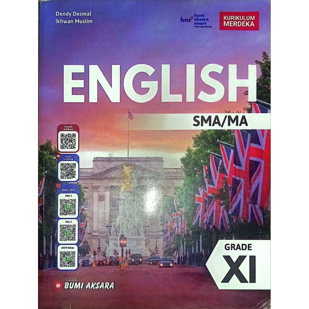 BUKU BAHASA INGGRIS KELAS 11 BUMI AKSARA (PRELOVED)