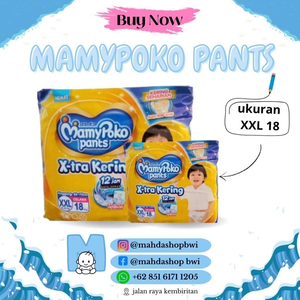 MAMY POKO XXL18 / Mamy Poko / Pampers anak / Pampers Bayi / Celana