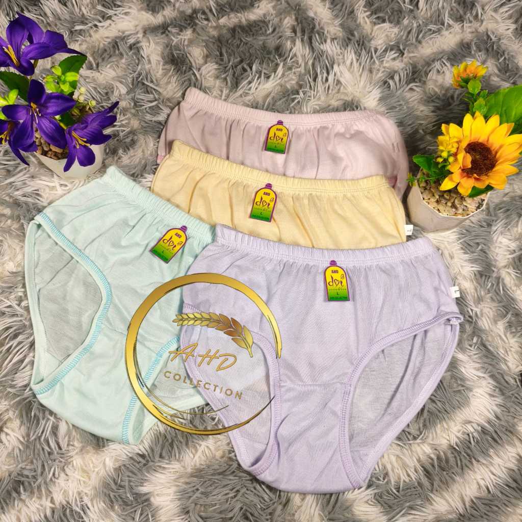 AHD - Celana Dalam Doi Wanita Remaja Dewasa Katun Jumbo Polos / CD Wanita Cantik Polos