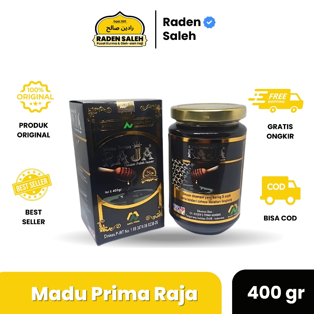 Madu Prima Raja 400 gr | Madu Hitam Pahit Super Prima Raja ORIGINAL