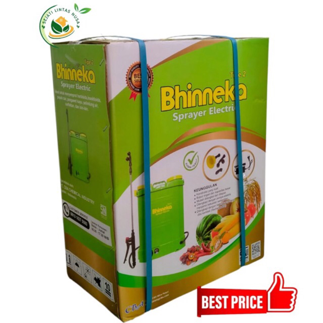 Bhinneka Sprayer Elektrik 16 L Tipe 2 Kapasitas Besar 16 Liter Pompa Baterai 12V 8Ah Tangki Semprota