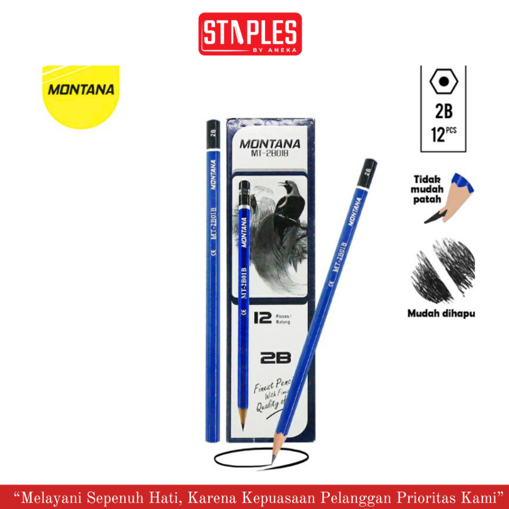 

Montana Pensil 2B Termurah (12pcs) / Pensil Murah