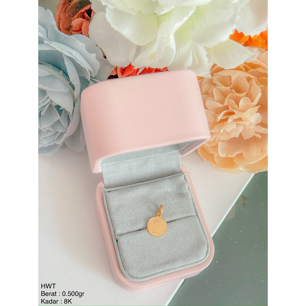 Perhiasan Liontin Emas Koin Dollar Romawi UBS & HWT 8k/375