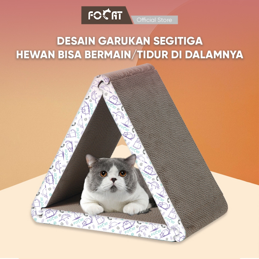 FOCAT Papan Garuk Kucing Mainan M50 Cat Scratch Board Extra Tebal / Garukan Hewan Peliharaan