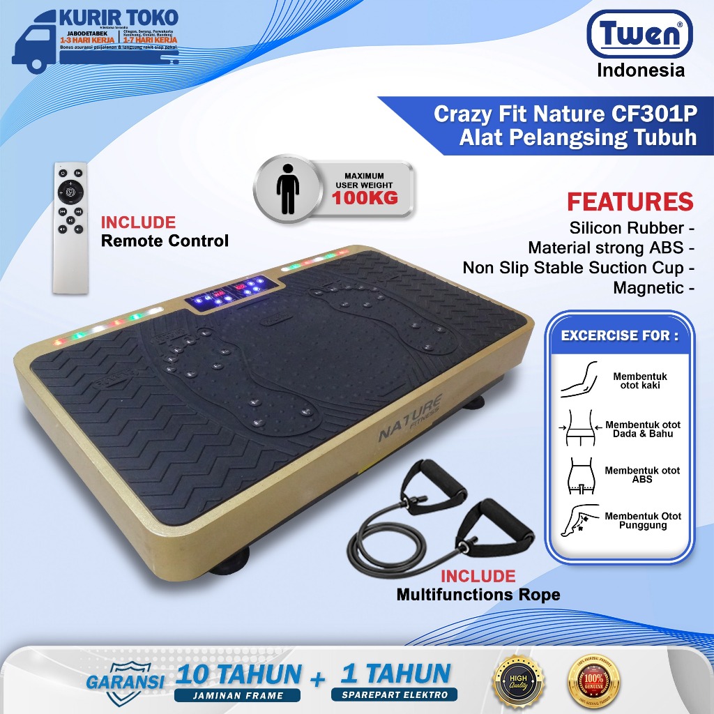 Ready Stock Crazy Fit Nature CF301P Alat Olahraga Alat Pelangsing Tubuh CrazyFit terlaris di
