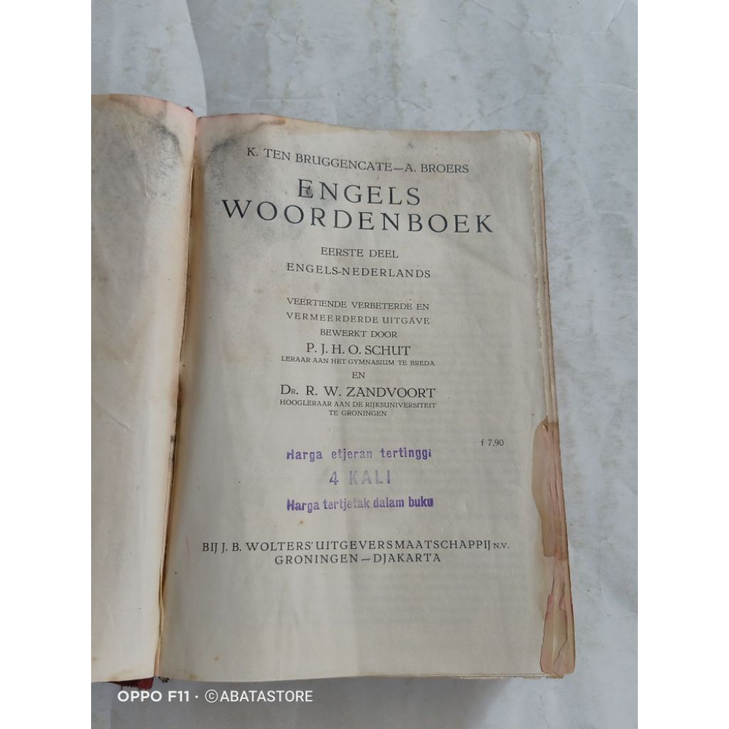 KAMUS ENGELS WOORDENBOEK EERSTE DEEL ENGLISH NEDERLANDS