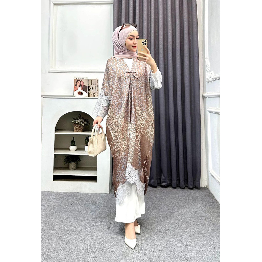 KAFTAN YUNANI Kaftan Viscose Dolby Lengan kelelawar Kaftan Jumbo Batik Wanit