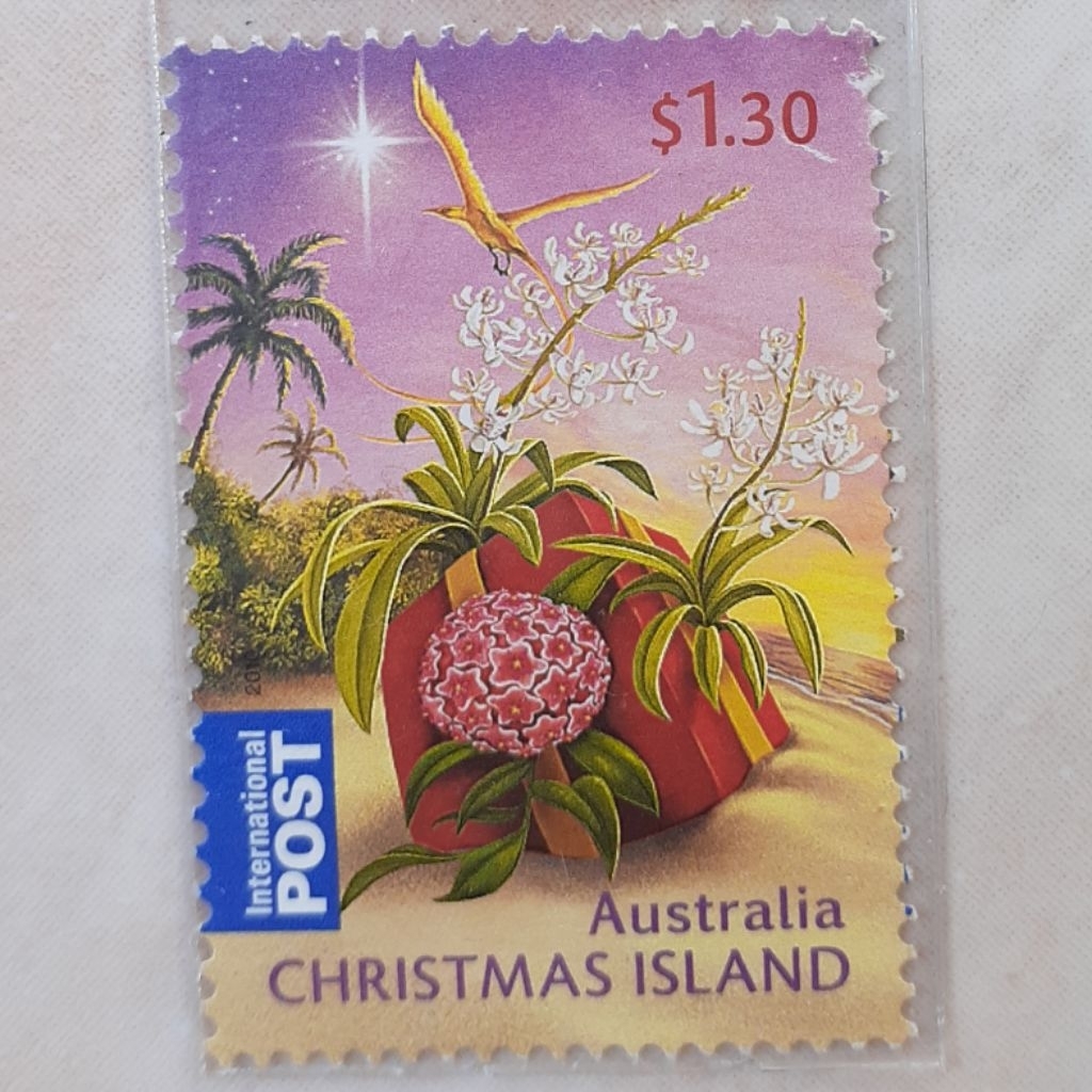 

Perangko Australia Chrismast Island Christmas 2010 (Gift Bound with Hoya Vine and Ridley's Orchid) Tahun 2010