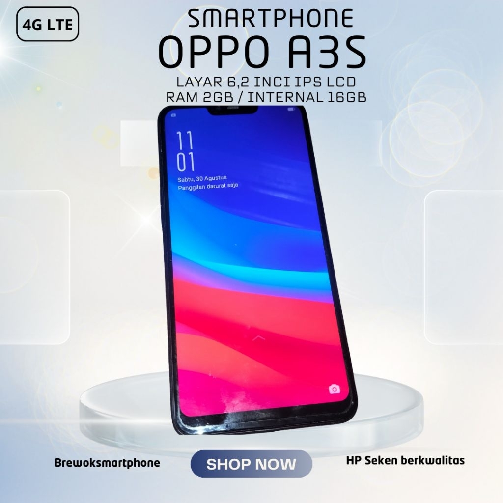 Oppo A3S Ram 2/16GB Hp Seken Normal Original bukan Refurbish / HP Seken Murah Berkualitas