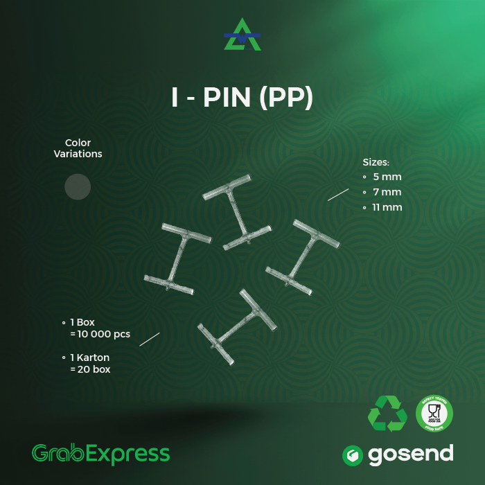 I Pin PP  5 mm /  7 mm  - MEREK TAG IT - PENANDA BARANG - TAG