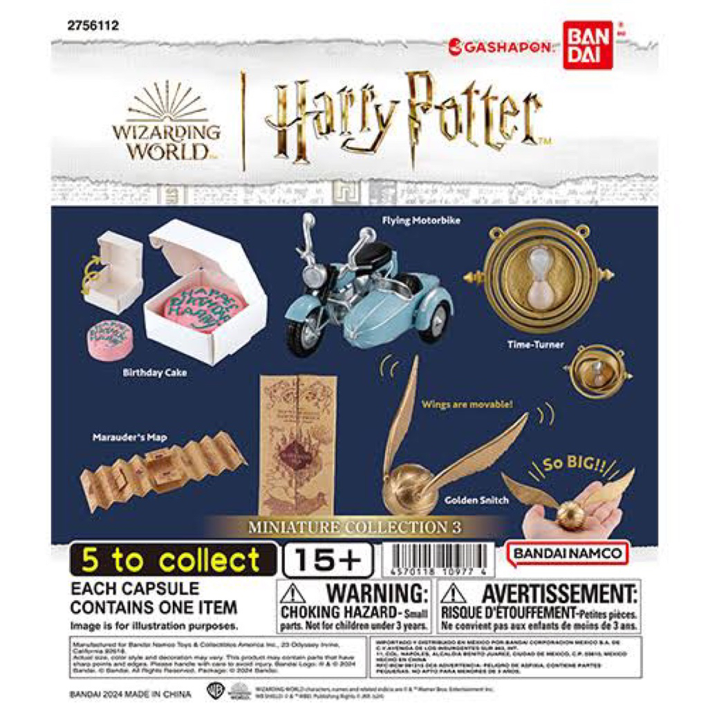 harry potter miniature collection gashapon mini figure aksesoris harry potter capsule toy bandai ori