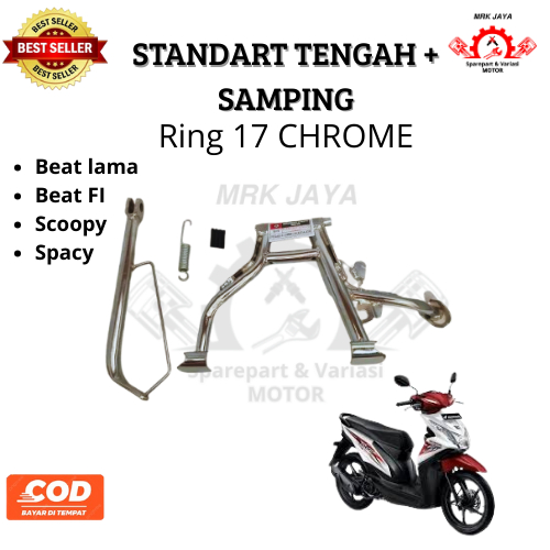 Standar 2 Jagang Tengah Standar Samping Jagang samping Motor Honda Beat Old Lama karbu / Jagang Vari