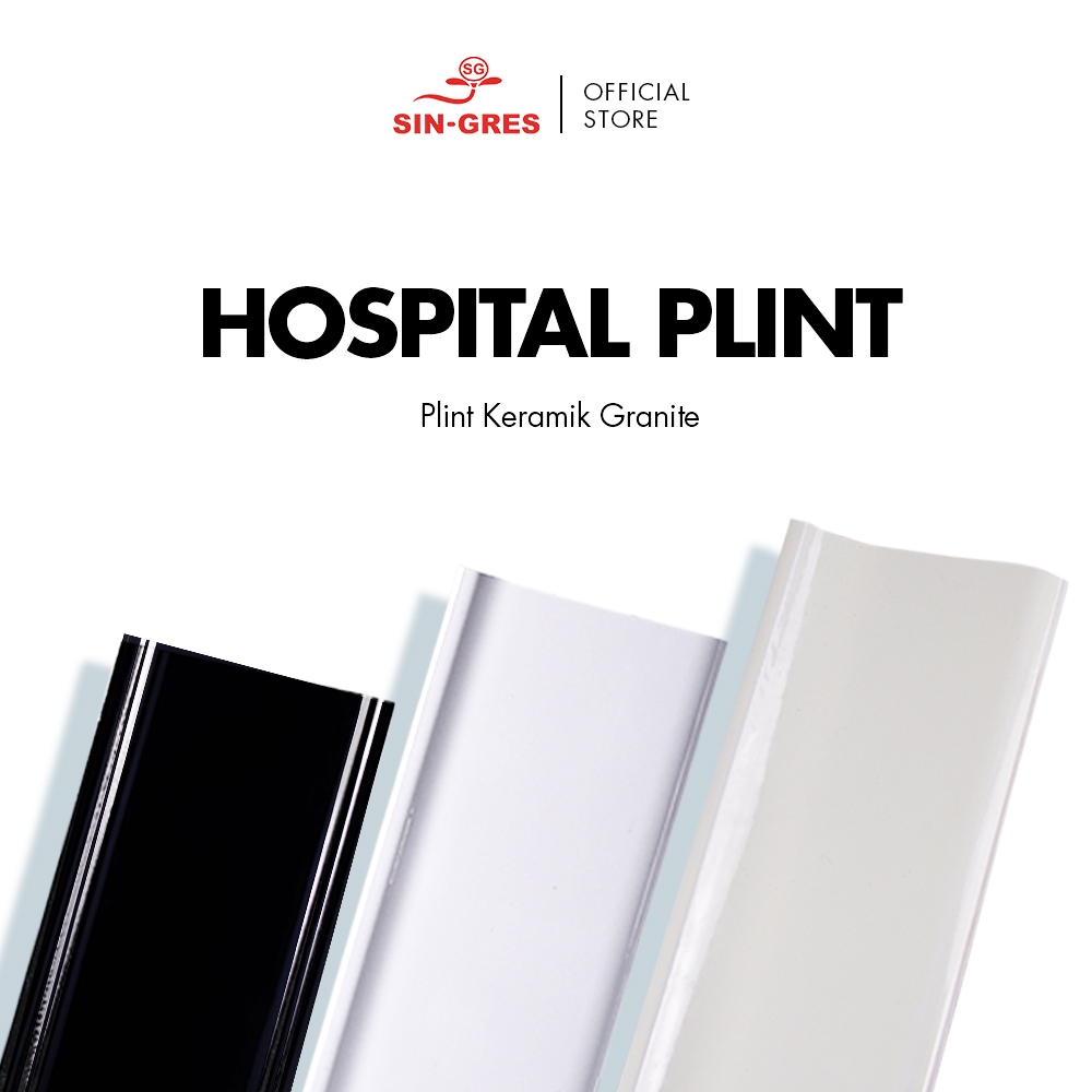 Sin-Gres Hospital Plint Ivory & White 10x60