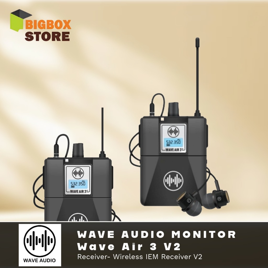 Wave Audio Monitor Wave Air 3 V2 Receiver- Wireless IEM Receiver V2