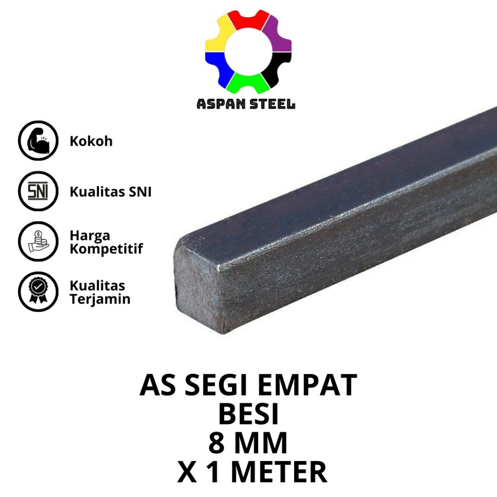 As segi empat besi 8 mm
