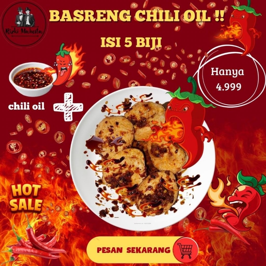 

BASRENG CHILI OIL ISI 5 BIJI DARI IKAN TENGGIRI