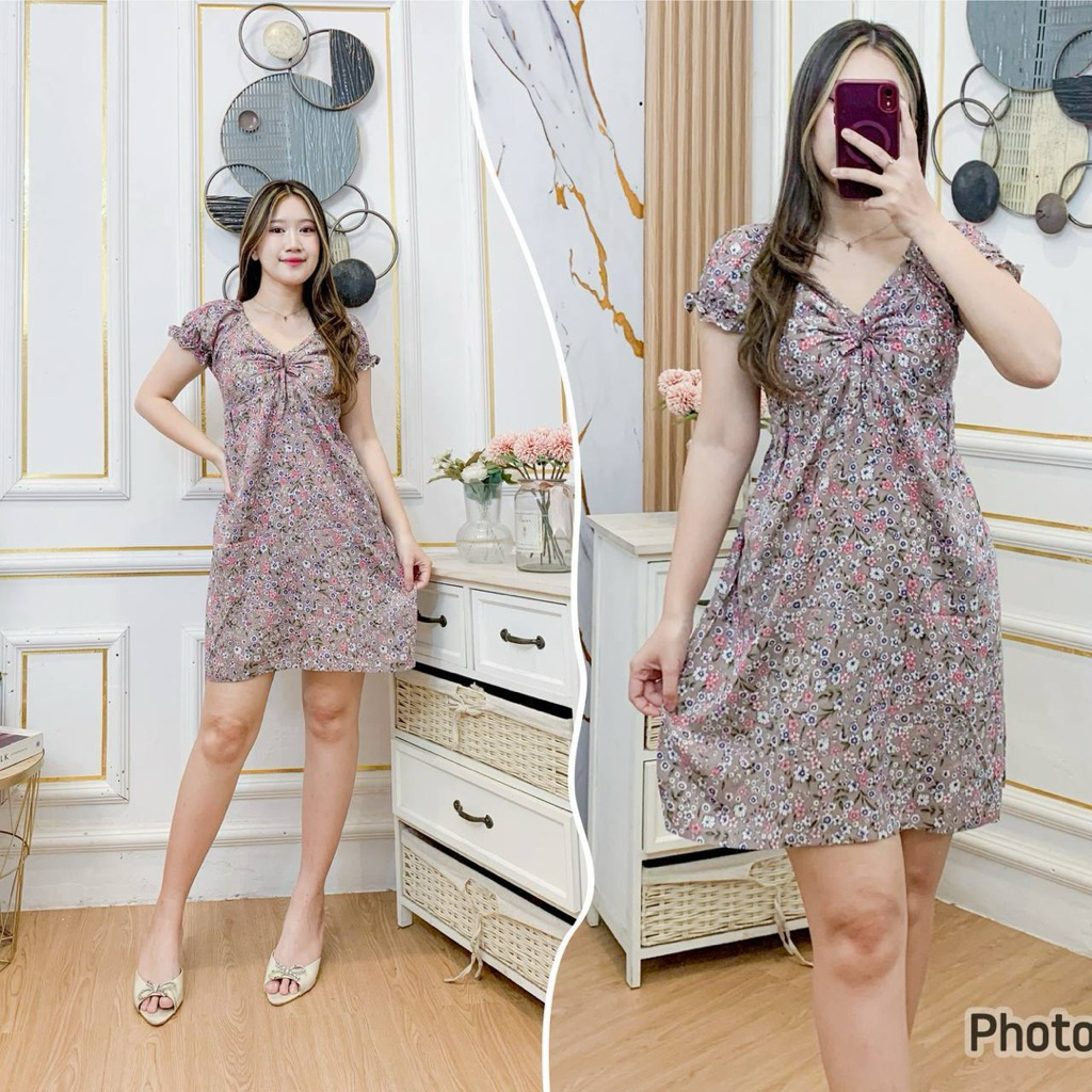 Daster Bali Kelly Dress//Daster Mini Rayon Motif Model Kekinian