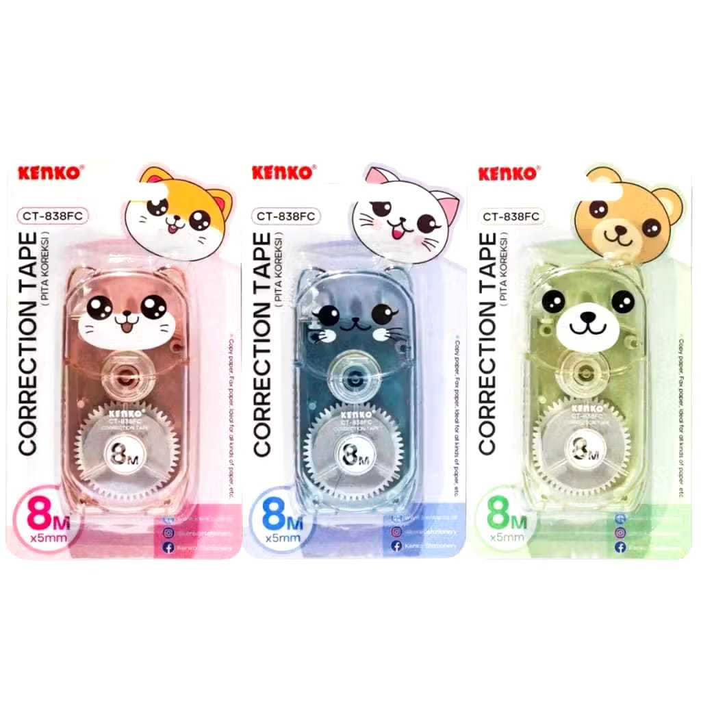 

Veiso_Tip X Roll JK CT 838FC/Correction Tape/Tipe Kertas/Tip x Roll Kenko CT-838FC