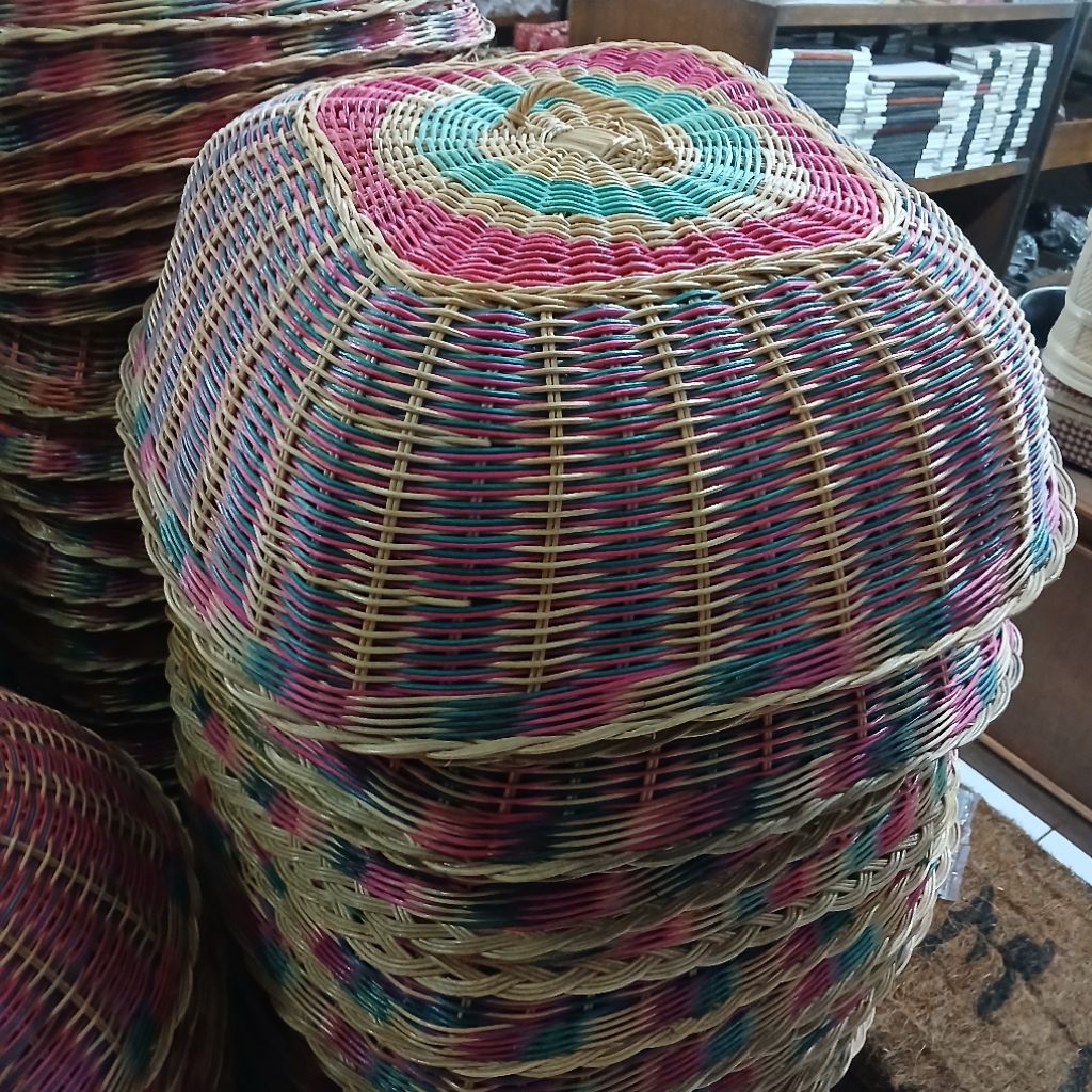 Tudung Saji Rotan Asli Cocok Buat Pelindung Makanan Di Atas Meja Makan