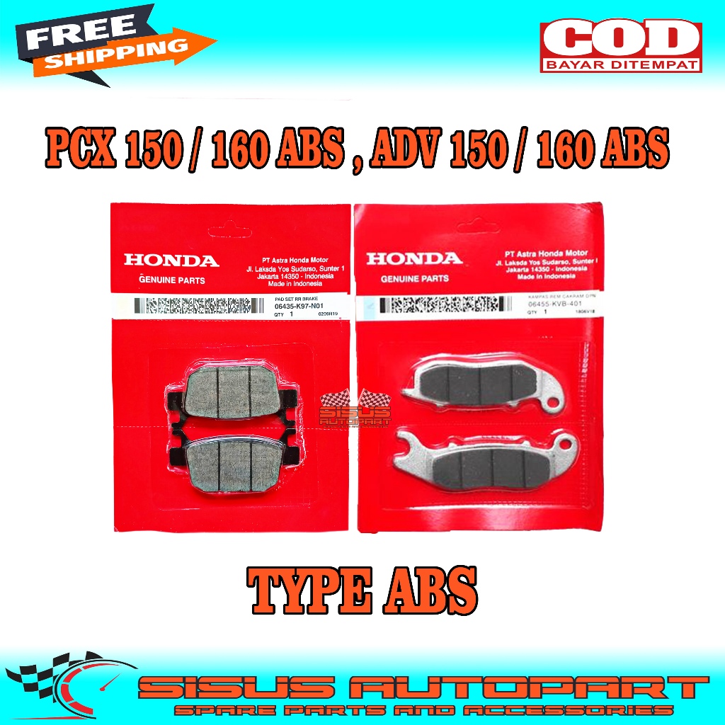 KAMPAS REM PCX 150 ABS PCX 160 ABS ADV 150 160 ABS / KAMPAS REM SET DEPAN BELAKANG PCX 160 ABS PCX 1