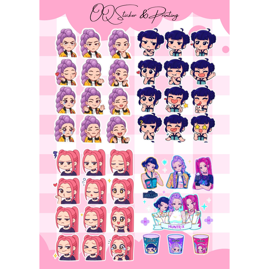 

Sticker Huntrix KPop Demon Hunters - Sticker HP Laptop Motor Helm Waterproof