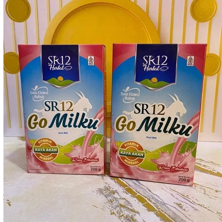 

SR12 GO MILKU Stroberi 200gr susu kambing etawa halal