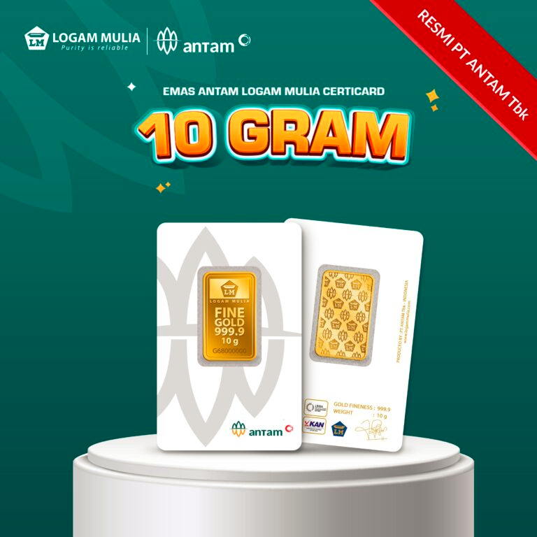 Emas ANTAM Logam Mulia Certicard - 10 gr RM 25Keluaran Tahun Terbaru PRODUK ORIGINAL DIJAMIN ASLI