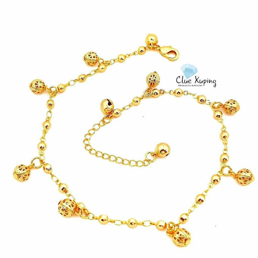 Gelang Kaki Xuping Bola Bola Gold Dan Silver CX0812