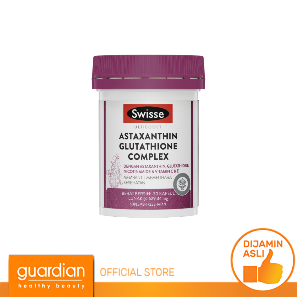 Swisse Ultiboost Astaxanthin Glutathione Complex - Multivitamin untuk Membantu Mencerahkan dan Merat