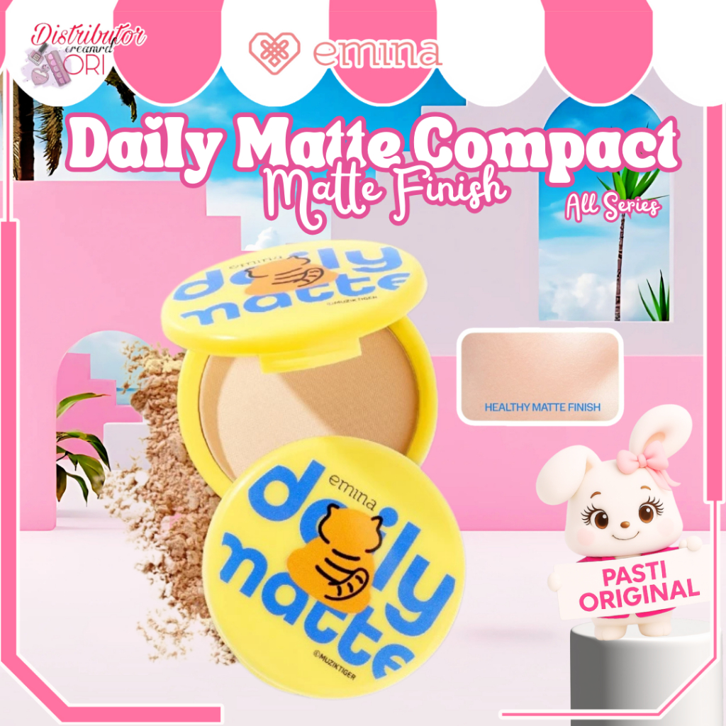 EMINA Daily Matte Compact Powder 11gr | Bedak Padat Emina