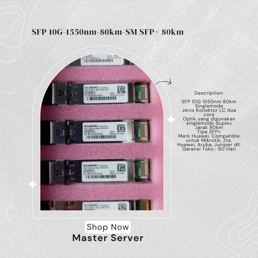 SFP 10G-1550nm-80km-SM SFP+ 80km