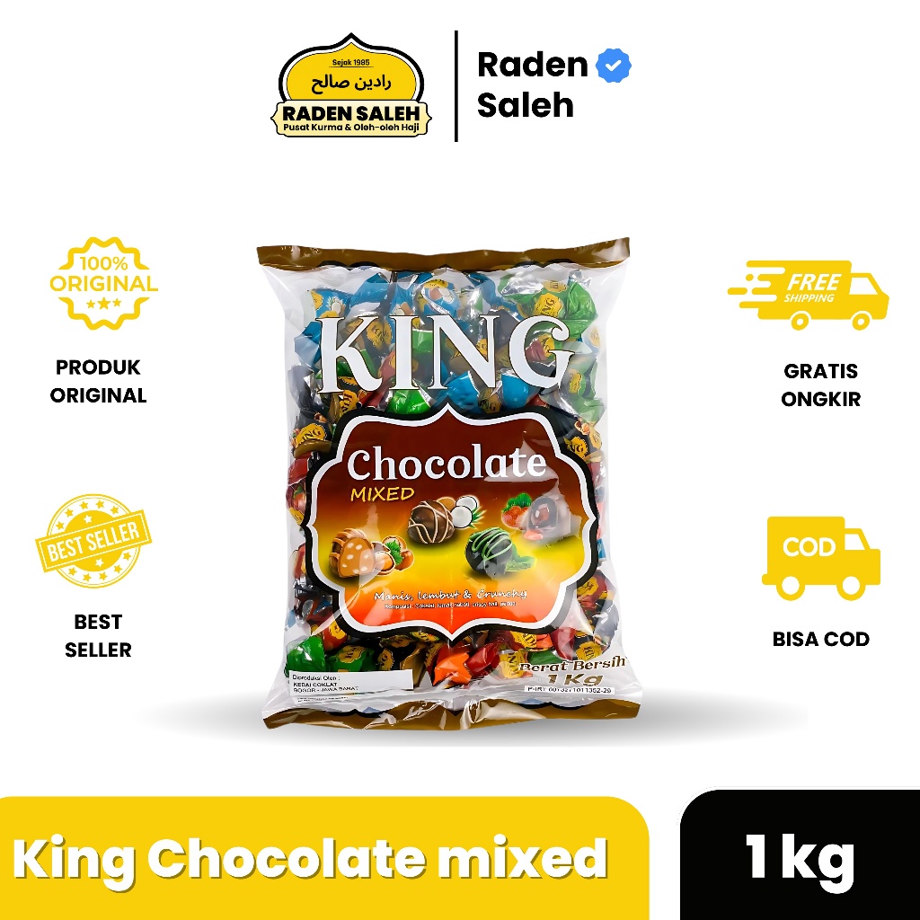 

King Chocolate Mixed 1 kg | Coklat King Manis Dan Enak