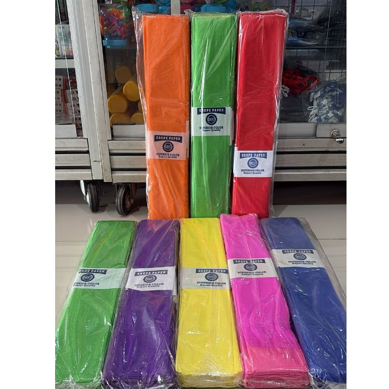 

Kertas Krep Lembaran 25 Lembar Warna Random || Kertas Crepe Tebal Untuk Dekorasi per 25 Lembar (1 Plastik)