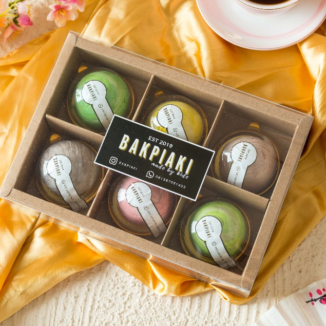 BAKPIAKI - (Box Polos) Thousand Layer Mooncake / Kue Bulan / Mooncake (Halal 100%) / Kuebulan halal