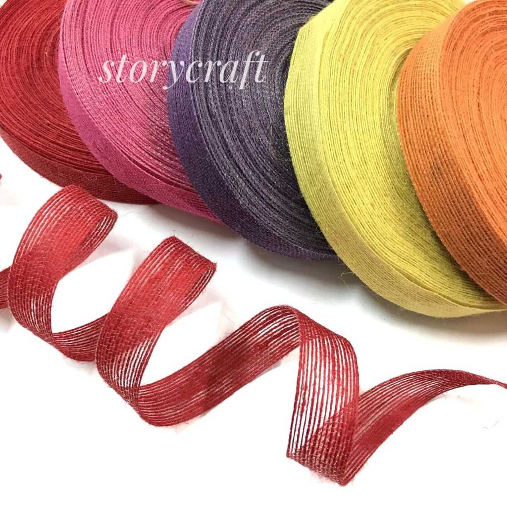 

1 YARD - 2.5 CM PITA GONI WARNA | JUTE BURLAP | HESSIAN