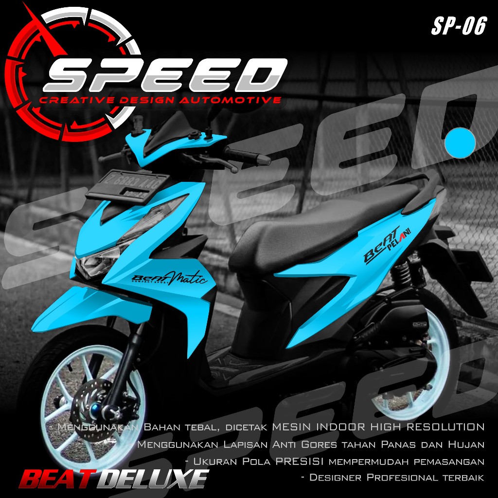 (PROMO COD) TERBARU Decal Sticker Honda Beat DELUXE STREET CBS 2020 2021 2022 2023 Full body - Stike