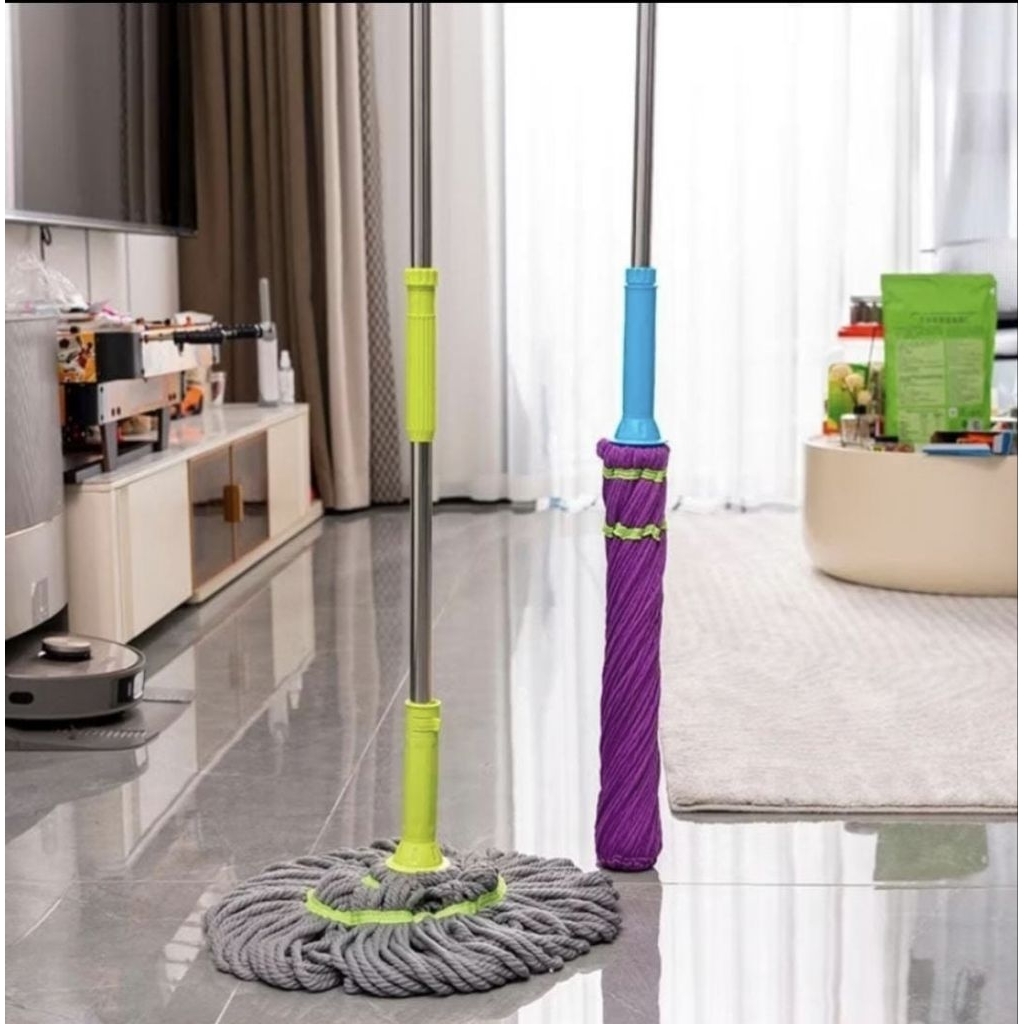 A1 Alat Pel Lantai Putar Otomatis Twist Mop Magic Pel Lantai Besar