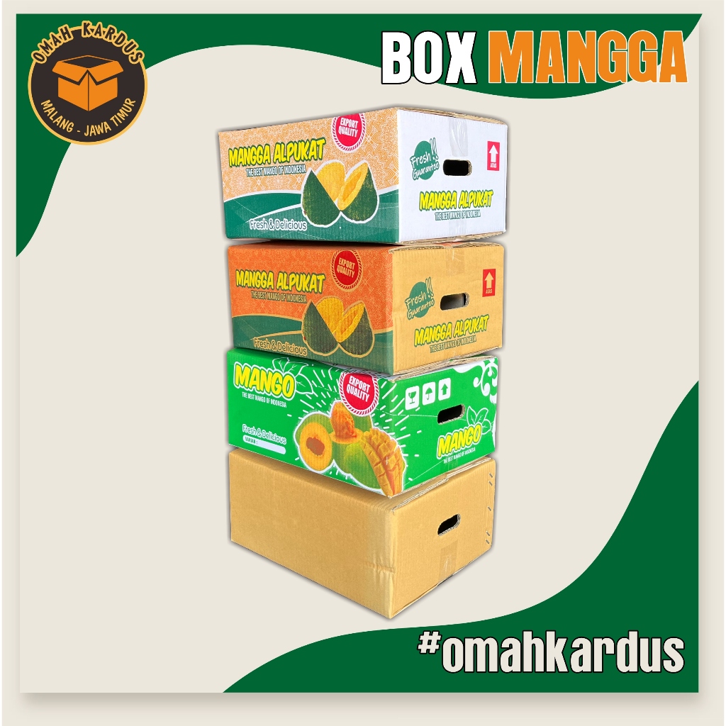 

kardus Box Mangga 34x26x16 cm + sekat isi 12 | Box mango | box Mangga alpukat | Box buah