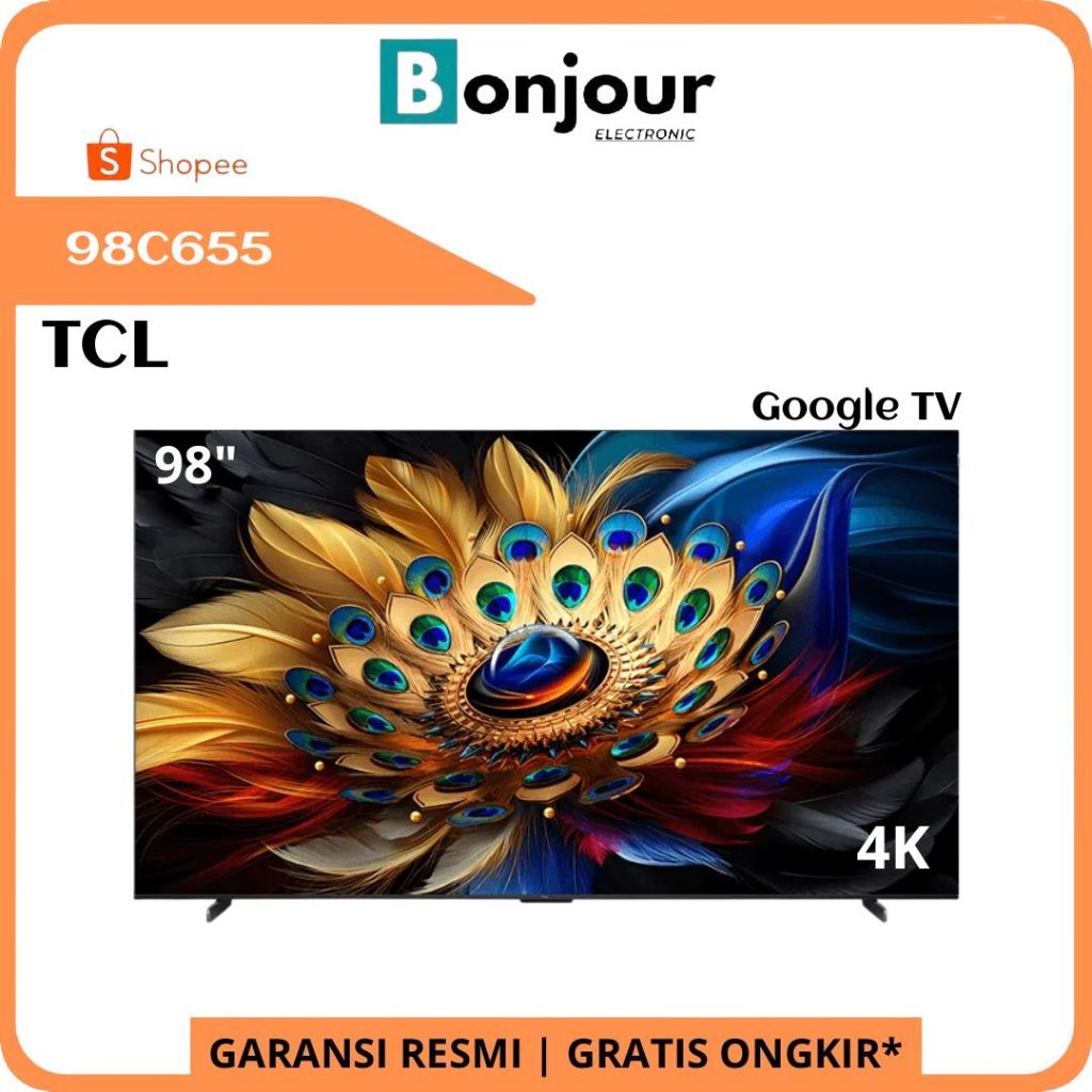 Smart TV TCL 98 Inch Qled Pro TCL 98C655 4K UHD Google TV 98Inch 98C655