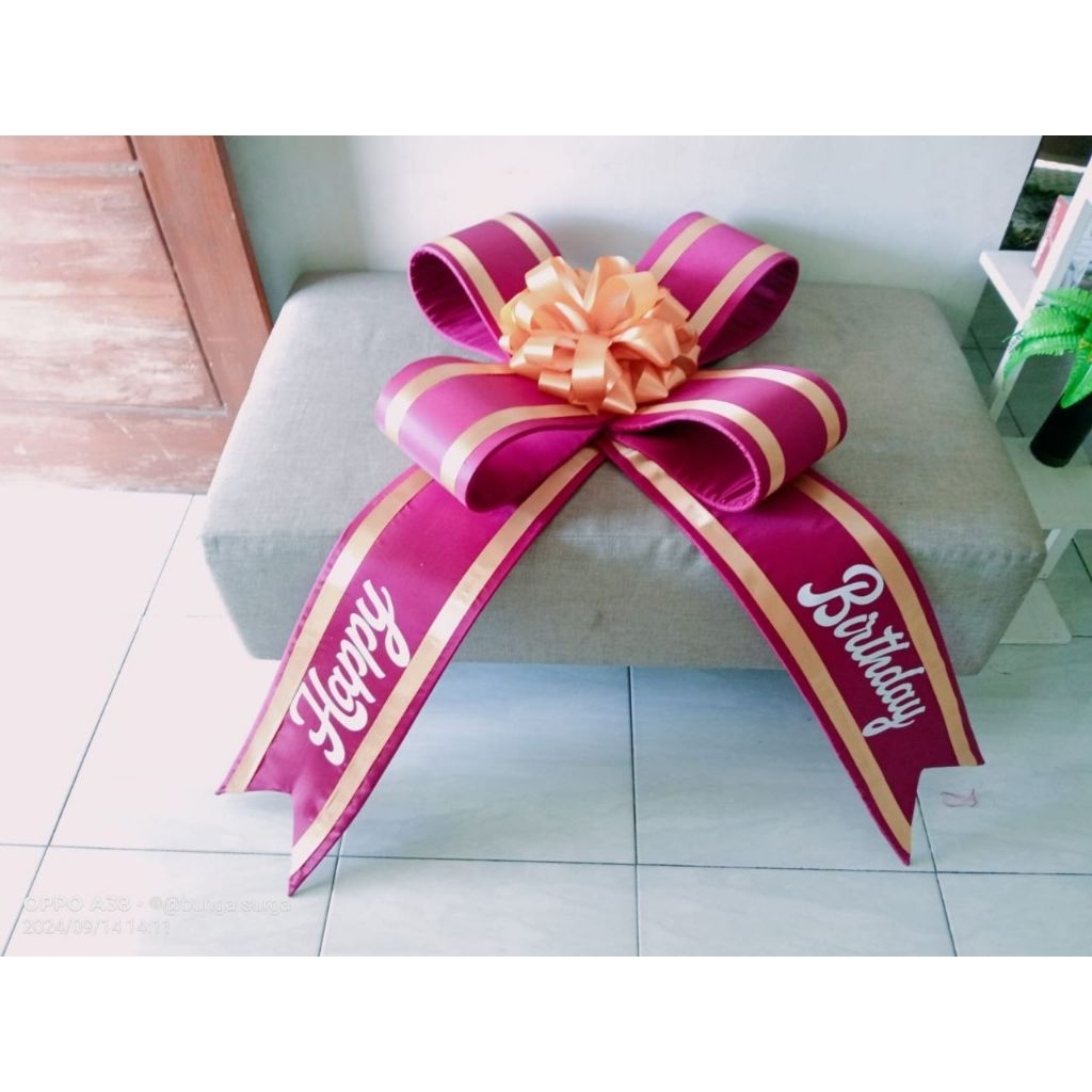 

pita Besar Hadiah Mobil list kanan kiri+perekat karet gurita/Pita Jumbo Pameran mobil/ Pita simbolis