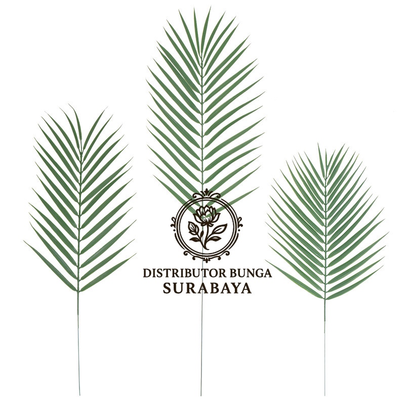 [DAUN PALEM TROPICAL] DAUN PALEM TROPIKAL PLASTIK HIJAU ARTIFICIAL LEAVES PALSU HIASAN POT BUNGA VAS