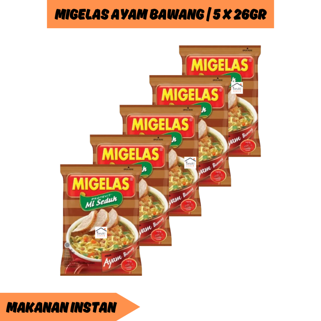 

5PCS Mie Gelas Migelas Ayam Bawang Mie Instan Seduh Dalam Gelas