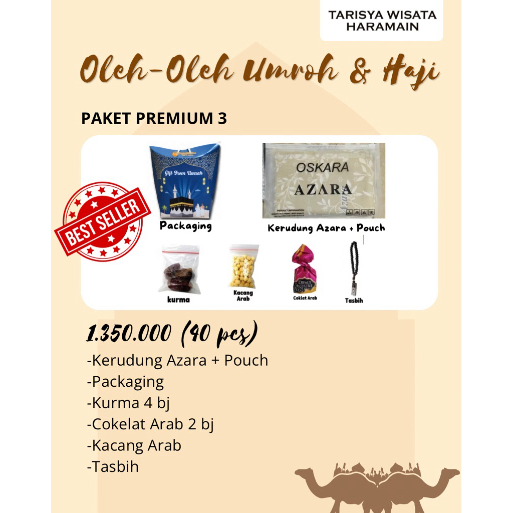 

Oleh-Oleh Umroh & Haji (Paket Premium 3, isi 40 pcs)