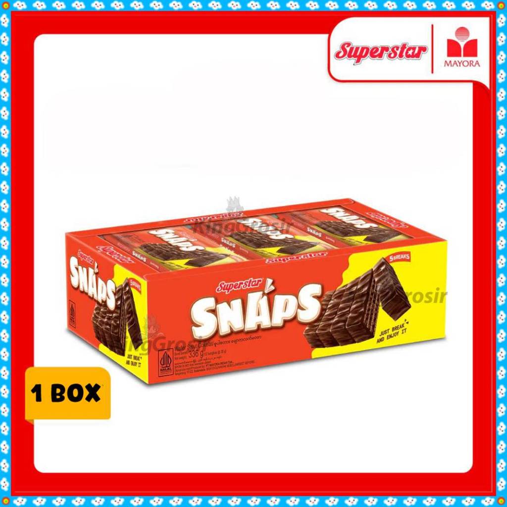 

Superstar Snaps 1 BOX Isi 12x28gr / Wafer Salut Cokelat